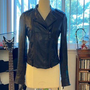 Vintage Y2K Michael By Michael Kors Leather Motorcycle Jacket. Size XS.